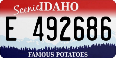 ID license plate E492686