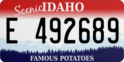 ID license plate E492689