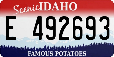 ID license plate E492693
