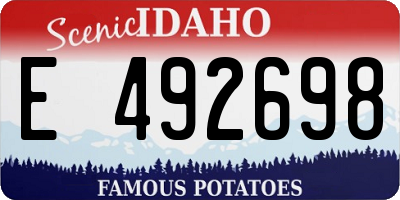 ID license plate E492698