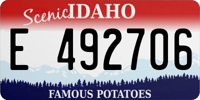 ID license plate E492706