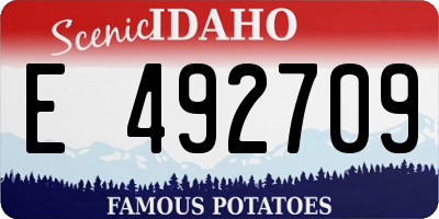 ID license plate E492709