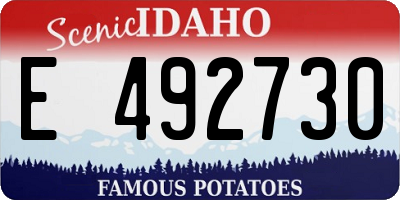 ID license plate E492730