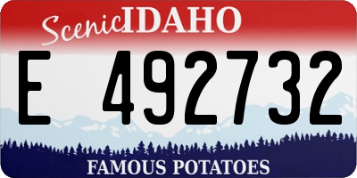 ID license plate E492732