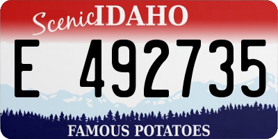 ID license plate E492735