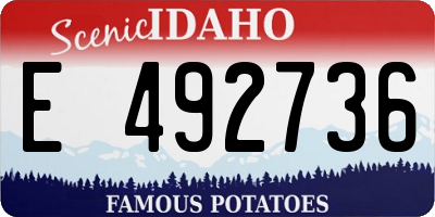 ID license plate E492736