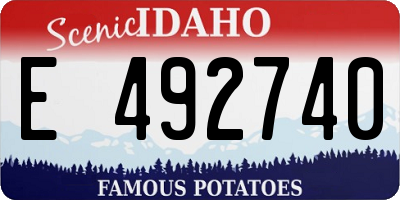 ID license plate E492740