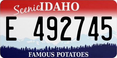 ID license plate E492745