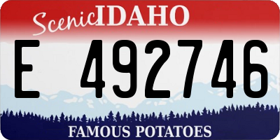 ID license plate E492746