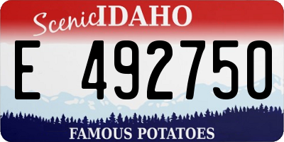 ID license plate E492750