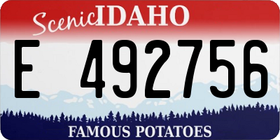 ID license plate E492756