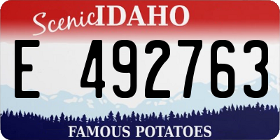 ID license plate E492763