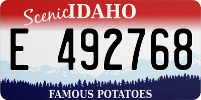 ID license plate E492768