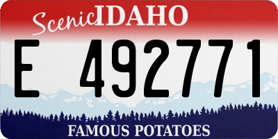 ID license plate E492771