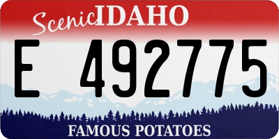 ID license plate E492775