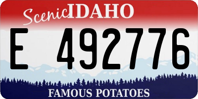 ID license plate E492776