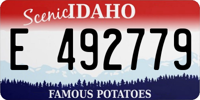 ID license plate E492779