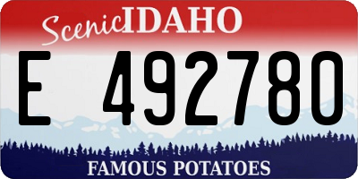 ID license plate E492780