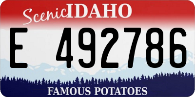 ID license plate E492786
