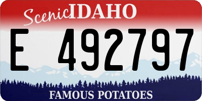 ID license plate E492797