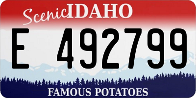 ID license plate E492799