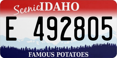 ID license plate E492805