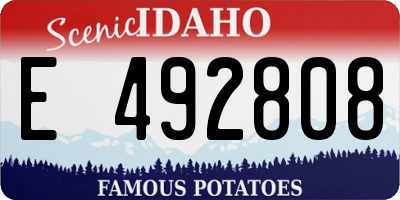 ID license plate E492808