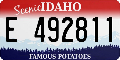 ID license plate E492811