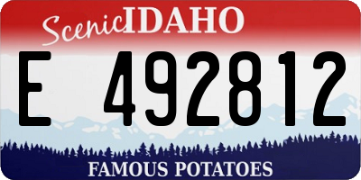 ID license plate E492812