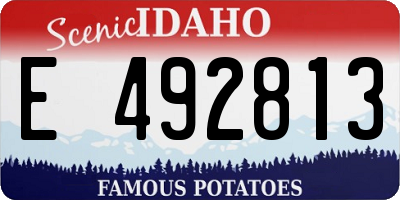 ID license plate E492813