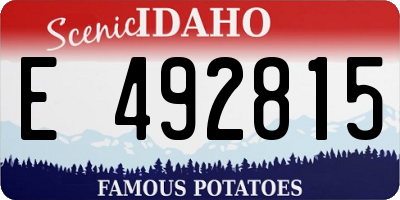 ID license plate E492815