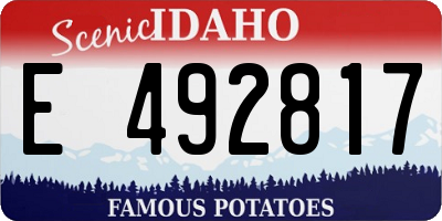 ID license plate E492817