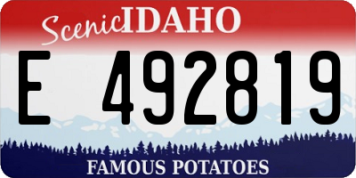 ID license plate E492819