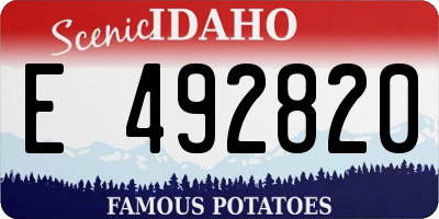 ID license plate E492820