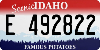 ID license plate E492822