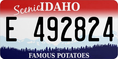ID license plate E492824