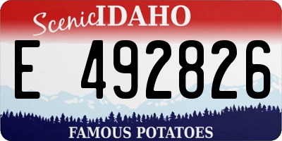 ID license plate E492826