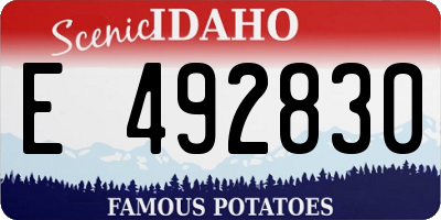 ID license plate E492830