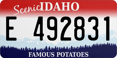 ID license plate E492831