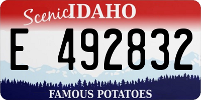 ID license plate E492832