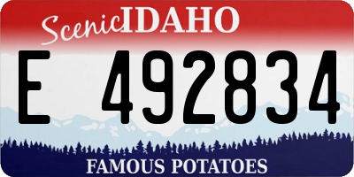 ID license plate E492834