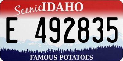 ID license plate E492835