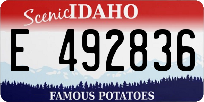 ID license plate E492836