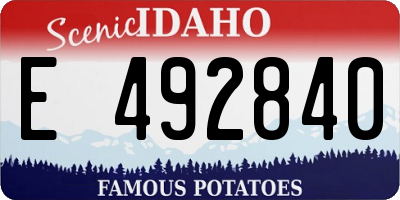 ID license plate E492840