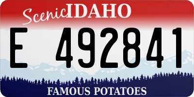 ID license plate E492841