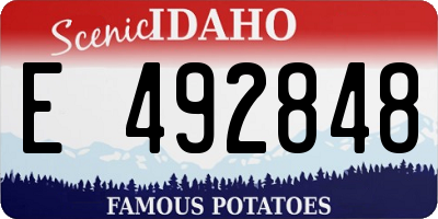 ID license plate E492848