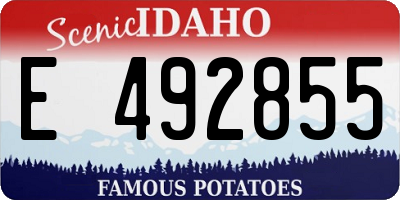 ID license plate E492855