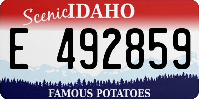 ID license plate E492859