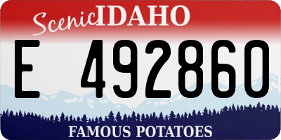 ID license plate E492860