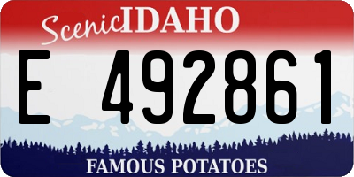 ID license plate E492861